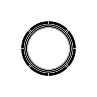 Geometric Circle Frame, Minimalist, Circular Motif, Symmetry - Outline vector