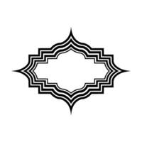 Geometric Ziggurat Frame, Minimalist vector