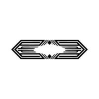 Geometric Arrowhead, Modern Deco, Dynamic Progression vector