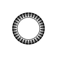 Minimalist Keyboard Ring, Circular, Modern vector