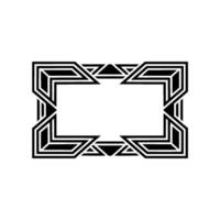 Geometric Deco Frame, Minimalist, Elegant Border - Template - Pattern vector