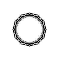 Geometric Ornament Frame, Minimalist - Circle vector