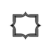 Geometric Star Frame, Minimalist, Elegant Outline - Abstract - Pattern vector