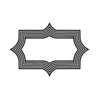 Geometric Deco Frame, Minimalist, Elegant Outline - Modern - Abstract vector