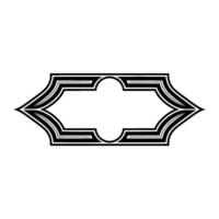 Geometric Deco Frame, Elegant Outline, Minimalist, Monoline - Art vector