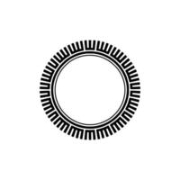 Geometric Circle Frame, Minimalist, Circular Motif - Pattern - Outline vector