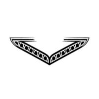 Geometric Arrowhead, Minimalist Descent, Modern vector