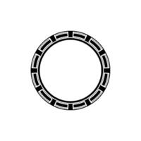 Geometric Circle Frame, Minimalist, Circular Motif, Monochrome - Outline vector