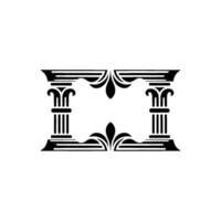 Classical Frame, Elegant Ornamentation, Architectural Detail vector