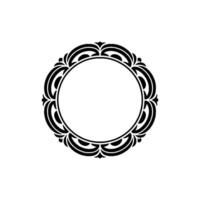 Intricate Ornamental Circle Frame, Vintage Elegance, Ornament vector