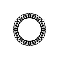 Geometric Circle Frame, Stylized Ornamentation, Minimalist, Ornament - Pattern vector