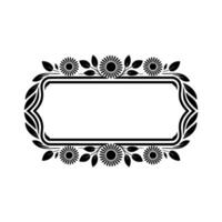 Elegant Floral Frame, Blank Space, Element vector