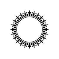 Geometric Tribal Circle, Minimalist, Outline - Abstract vector