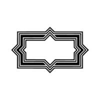 Geometric Deco Frame, Minimalist - Monoline - Outline vector