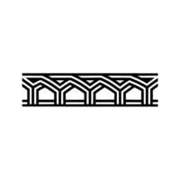 Geometric Arch Border, Minimalist, Pattern - Line vector