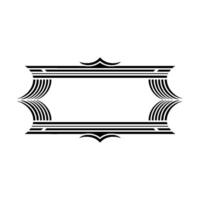 Art Deco Frame, Elegant Border, Vintage, Minimalist Style, Linear vector