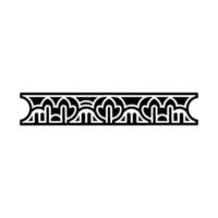 Intricate Black Ornamental Border, Vintage Style, Pattern vector