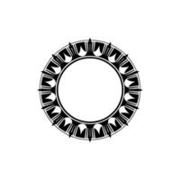 Geometric Circular Ornament, Minimalist vector