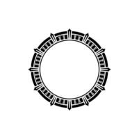 Geometric Circle Frame, Art Deco Style, Minimalist - Outline - Art deco vector