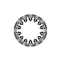 Elegant Circular Ornament, Vintage, Minimalist Frame - Circle - Floral vector