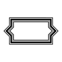 Geometric Deco Frame, Minimalist, Composition - Outline vector