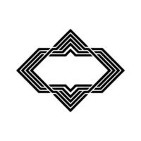 Geometric Diamond Frame, Minimalist, Modern Abstract - Lines vector