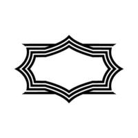 Geometric Deco Border, Minimalist, Elegant Outline, Symmetry vector