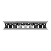 Art Deco Architectural Ornament, Linear Border - Art deco vector