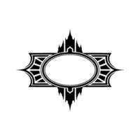 Geometric Gothic Frame, Elegant Ornamentation, Vintage vector
