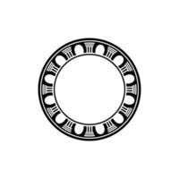 Circular Greek Column Border, Minimalist vector