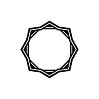 Geometric Hexagonal Frame, Minimalist - Hexagon - Outline vector