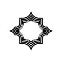 Geometric Starburst Frame, Minimalist, Outline - Linear vector