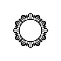 Geometric Deco Circle Frame, Minimalist, Art deco vector