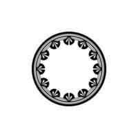 Intricate Circular Ornament, Vintage, Minimalist Emblem, Circle vector