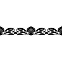 Elegant Seashell Border, Art Deco Style vector