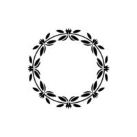 Elegant Botanical Wreath, Minimalist vector