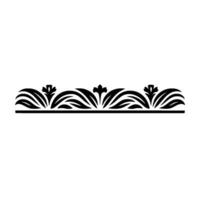 Elegant Botanical Border, Vintage Element, Scrollwork vector