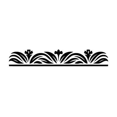 Elegant Botanical Border, Vintage Element, Scrollwork