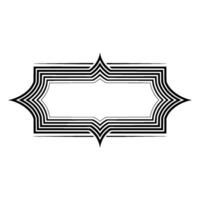 Geometric Deco Border, Layered Lines, Minimalist - Abstract vector