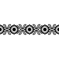 Stylized Floral Border, Geometric Pattern, Minimalist vector