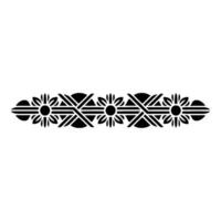 Geometric Floral Border, Art Deco Style, Pattern vector
