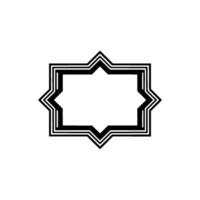 Geometric Star Frame, Minimalist, Elegant Outline, Modern - Abstract vector