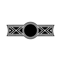 Geometric Emblem, Minimalist, Circular Motif, Ornament vector