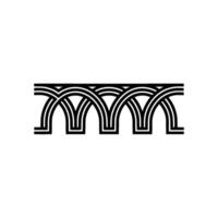 Geometric Arch Motif, Minimalist, Elegant Border - Lineart vector