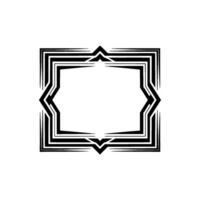 Geometric Deco Frame, Minimalist, Elegant Border, Composition - Pattern vector