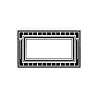 Geometric Deco Frame, Minimalist - Rectangle - Pattern vector