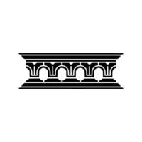 Geometric Arch Ornament, Minimalist vector