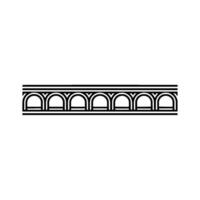 Geometric Arch Border, Minimalist, Modern Pattern, Linear vector
