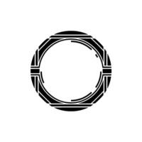 Geometric Circle Frame, Minimalist, Modern Emblem, Minimalism vector