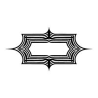 Geometric Deco Frame, Elegant Outline, Minimalist - Pattern - Stylized vector